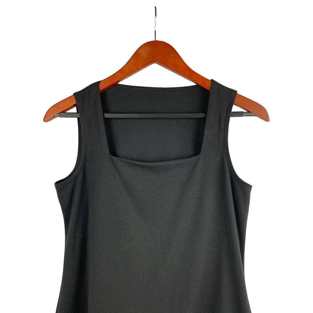Black Sleeveless Square Neck Top Womens S - Picture 3 of 3